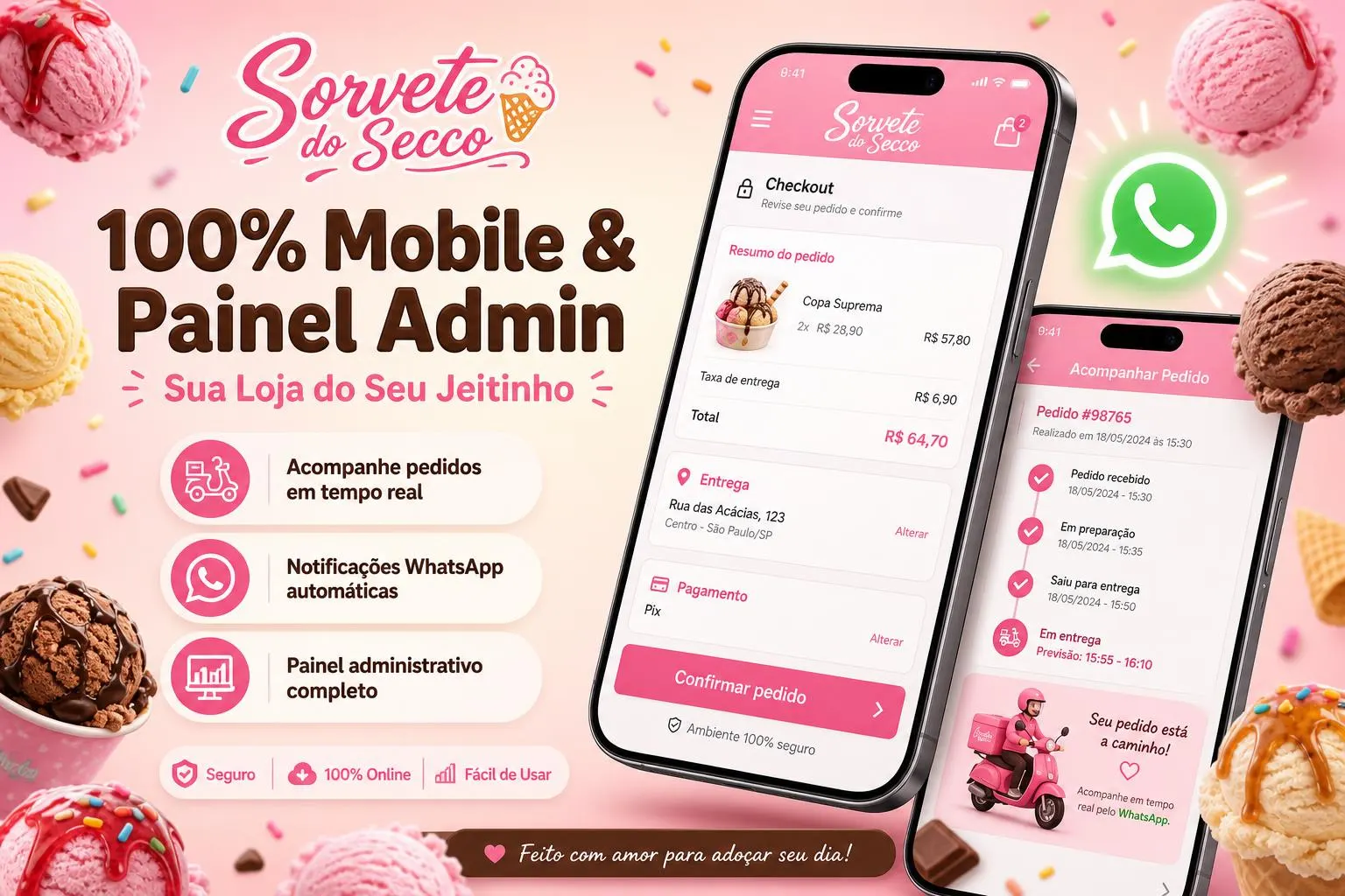 Sorvete do Secco — versão mobile